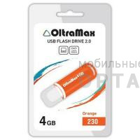Флешка USB 4 Гб OltraMax  230  оранжевый Флешка USB 4 Гб OltraMax  230  оранжевый