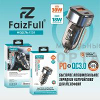 АЗУ блок питания FaizFull FZ28 PD30W, QC3.0 18W прозрачный АЗУ блок питания FaizFull FZ28 PD30W, QC3.0 18W прозрачный