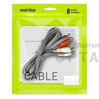 Кабель соединительный Smartbuy 3xRCA (M) - 3xRCA (M), 1,8 м, в пакете (KA231)/200