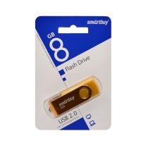 Флешка USB 8Gb SmartBuy Twist, USB 2.0, желтый