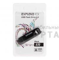 Флешка USB 4 Гб Exployd  570  чёрный Флешка USB 4 Гб Exployd  570  чёрный