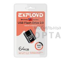 Флешка USB 64 Гб Exployd  640  чёрный