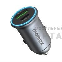АЗУ блок питания MOMAX Dual-Port USB with Type –C PD Fast Car Charger 30w Grey АЗУ блок питания MOMAX Dual-Port USB with Type –C PD Fast Car Charger 30w Grey