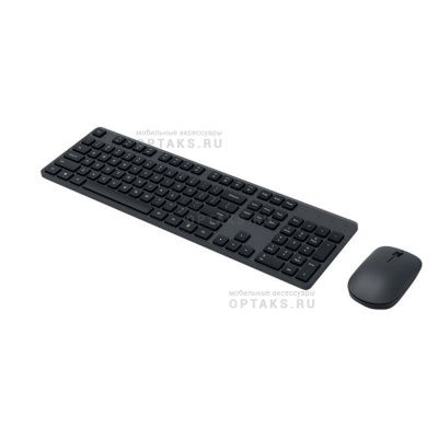 Набор клавиатура+мышь беспроводной XIAOMI Wireless, Combo, 1000 DPI, оптический, AAA, black
